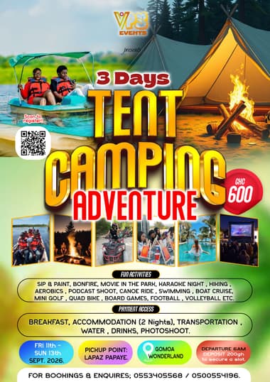3 Days Tent Camping Adventure