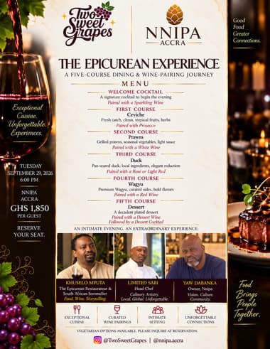The Epicurean Experience A Five Course Dining & Wine Pairing Journey