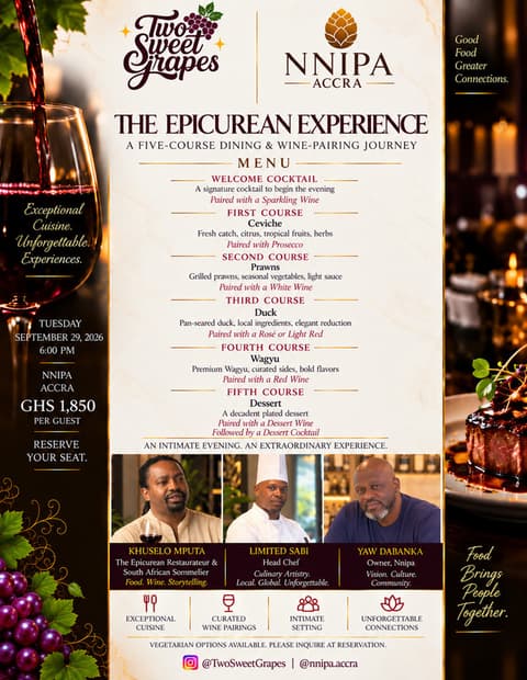 The Epicurean Experience A Five Course Dining & Wine Pairing Journey