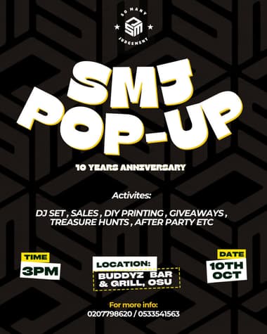 Smj 10th Anniversary Diy Printing Pop Up Party 2026