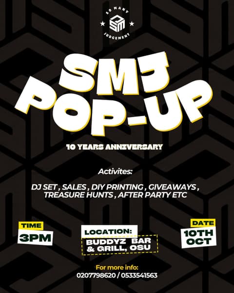 Smj 10th Anniversary Diy Printing Pop Up Party 2026