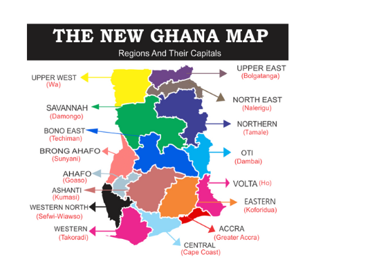 Regional Maps of Ghana