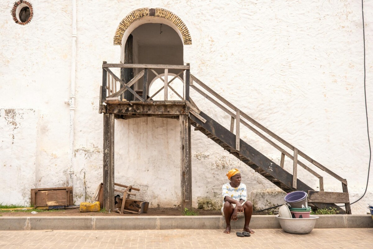 Woman at historic <a href=