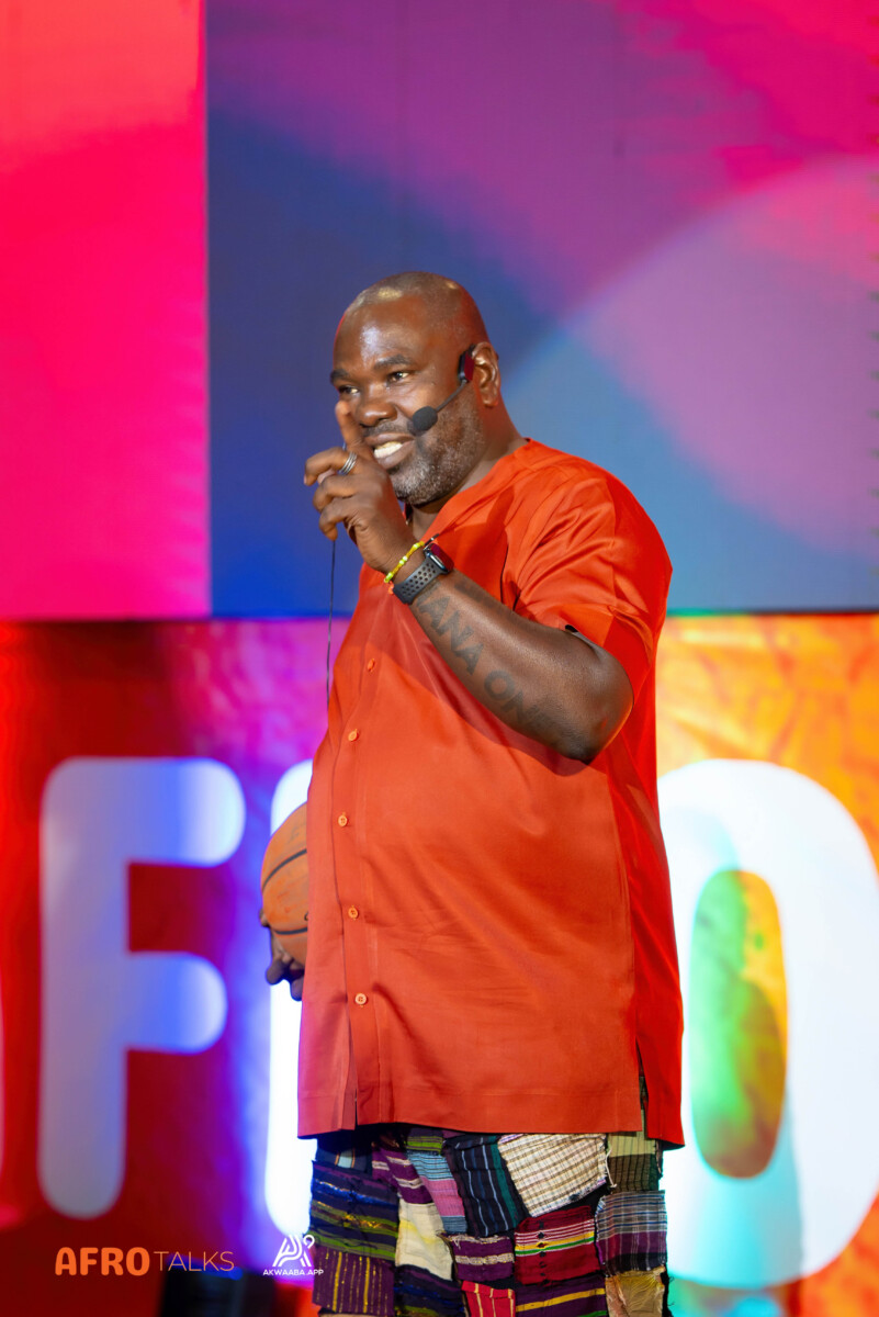 AfroTalks speaker on stage